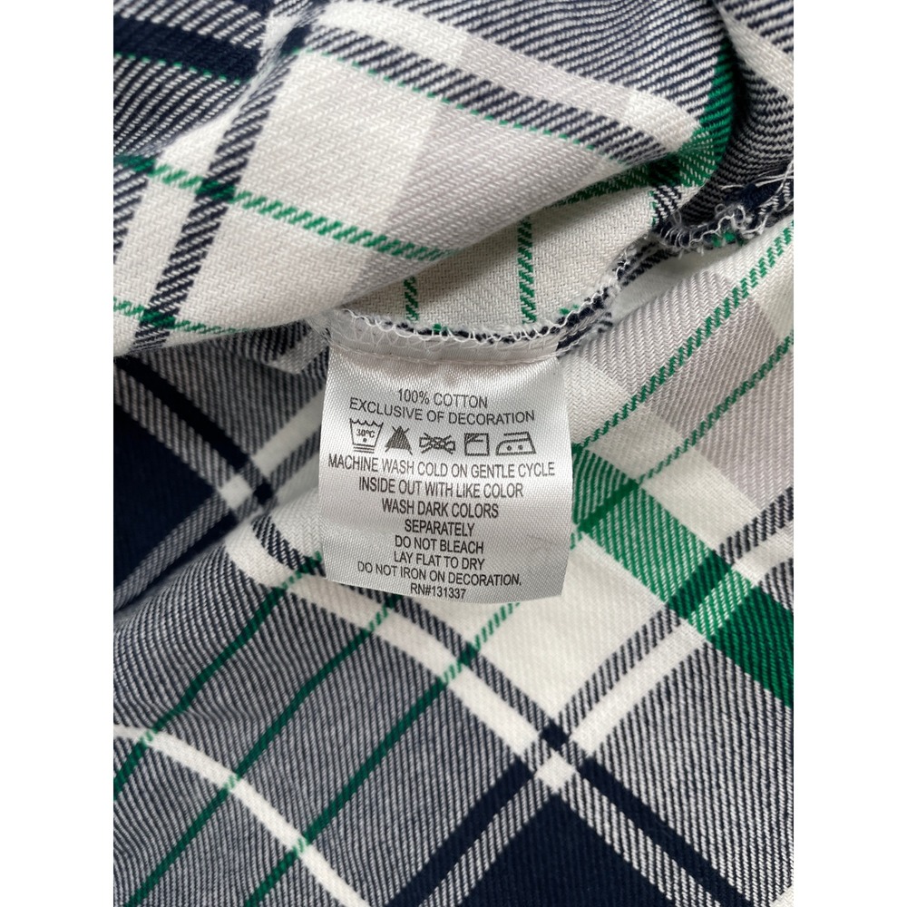 Notre Dame Plaid Flannel Top Womens Medium Navy Green Fighting Irish UG Apparel - Picture 5 of 9